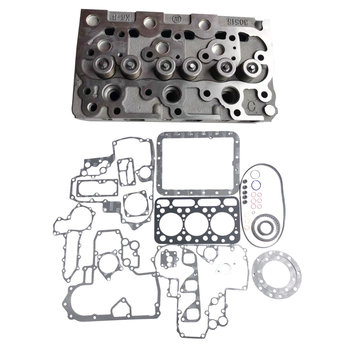 Culasse avec soupapes et kit de joint complet 1552103040 pour kubota