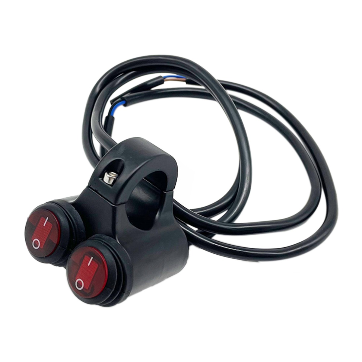Interrupteur à Double bouton pour moto, interrupteur de guidon universel, interrupteur de lumière rouge pour ATV UTV Dirt Bike Scooters