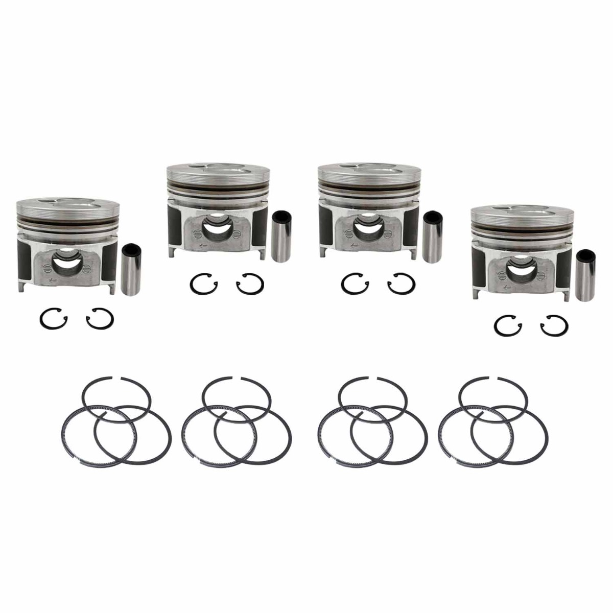 Kit de segments de piston 14361-2105 4 pièces pour Kubota