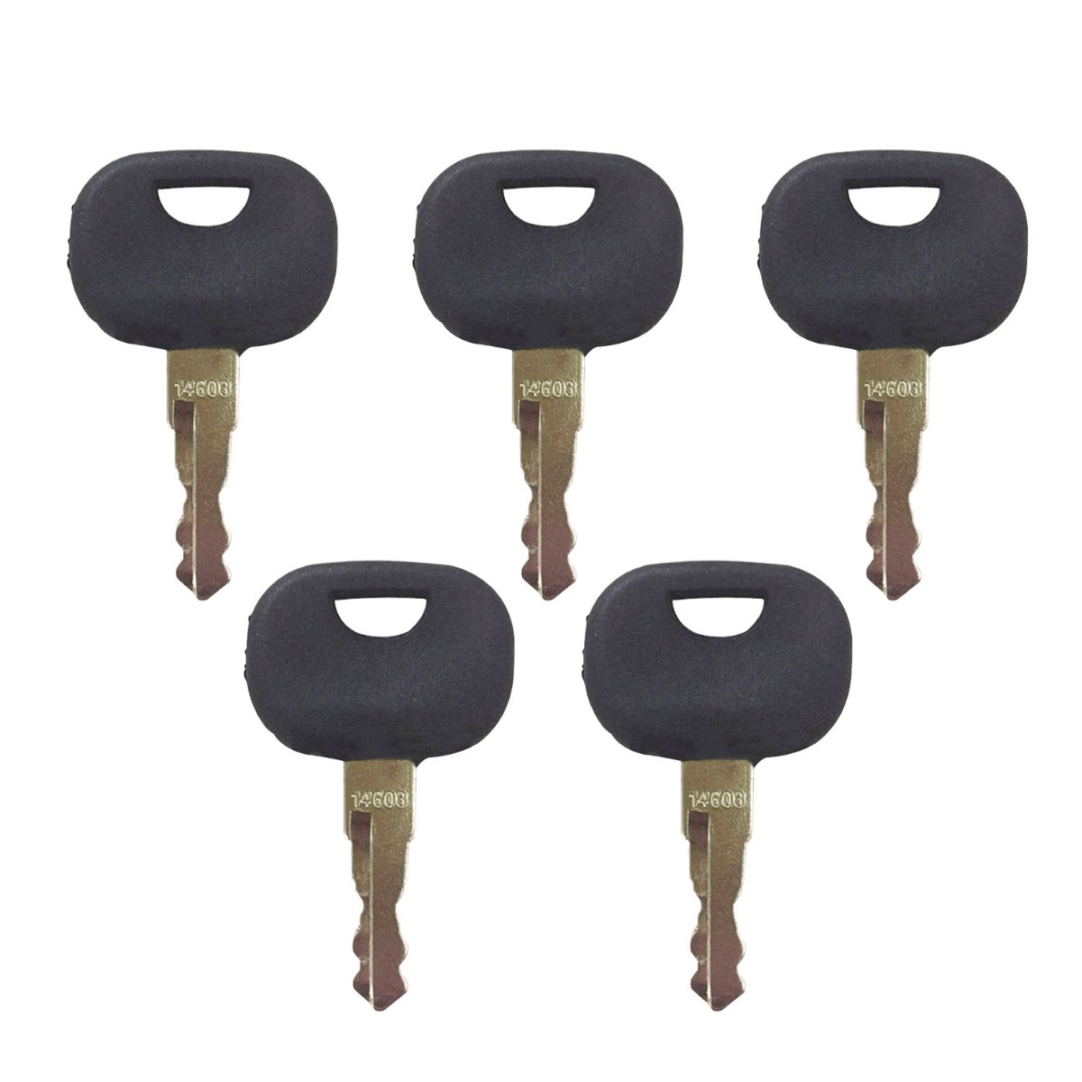 Clés d'allumage 85804675 5 pièces pour New Holland pour Bobcat pour Caterpillar pour Volvo pour étui pour Deutz