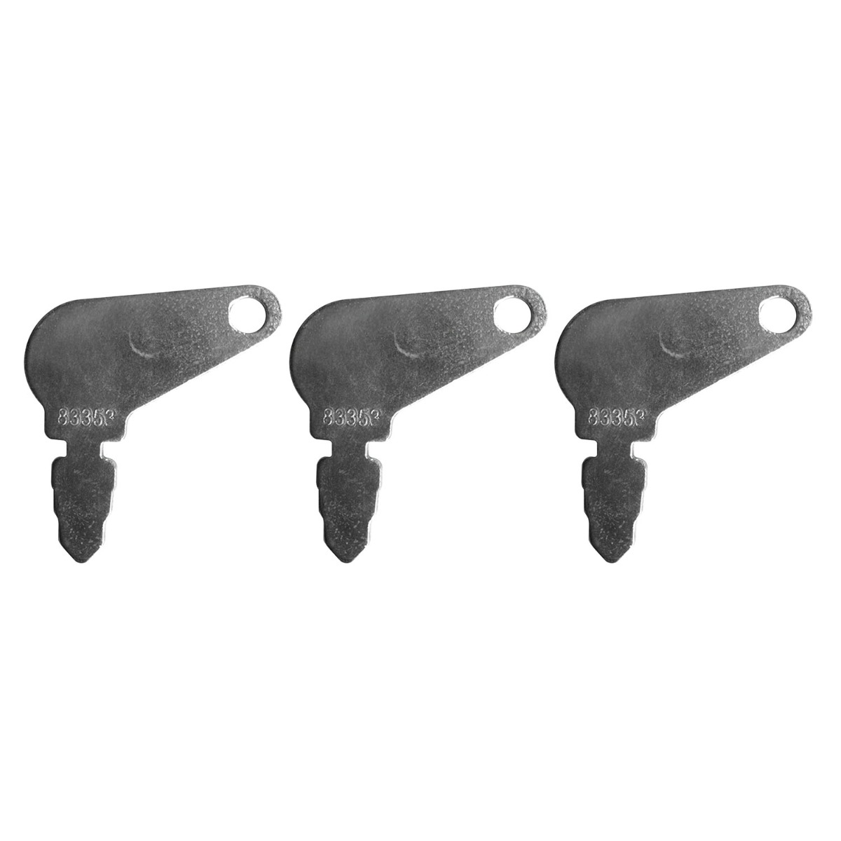 Clé de contact B17575 3 pièces pour Bobcat