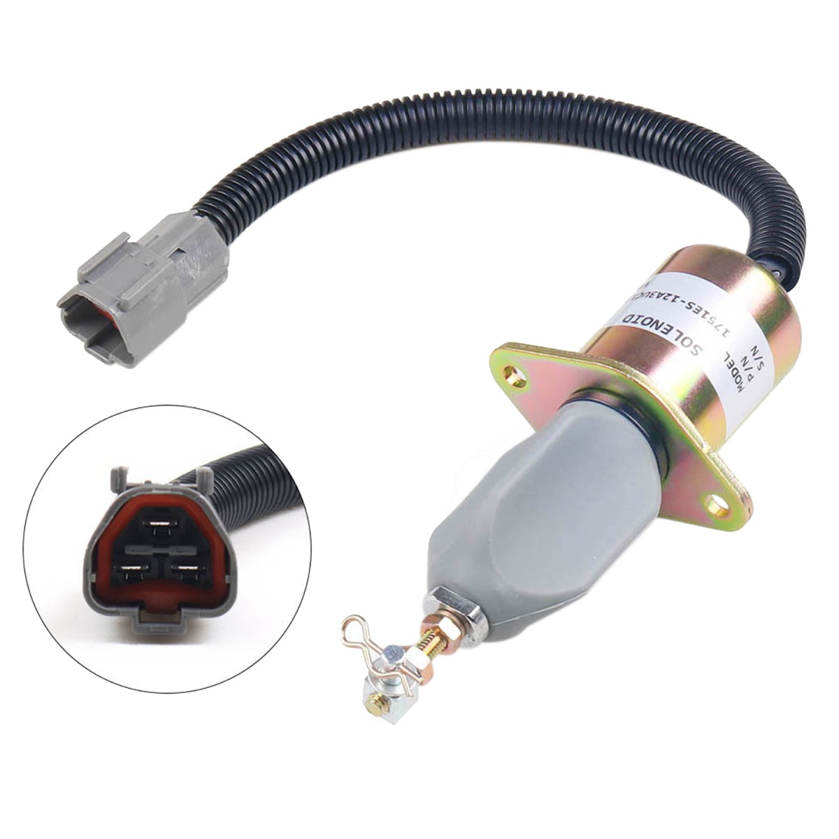 Solénoïde d'arrêt de carburant SA-4673-S 12V pour Yanmar pour Hyundai pour Kubota