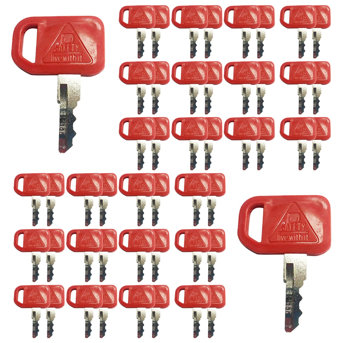 Clé d'allumage rouge 50PCS KV13427 pour John Deere