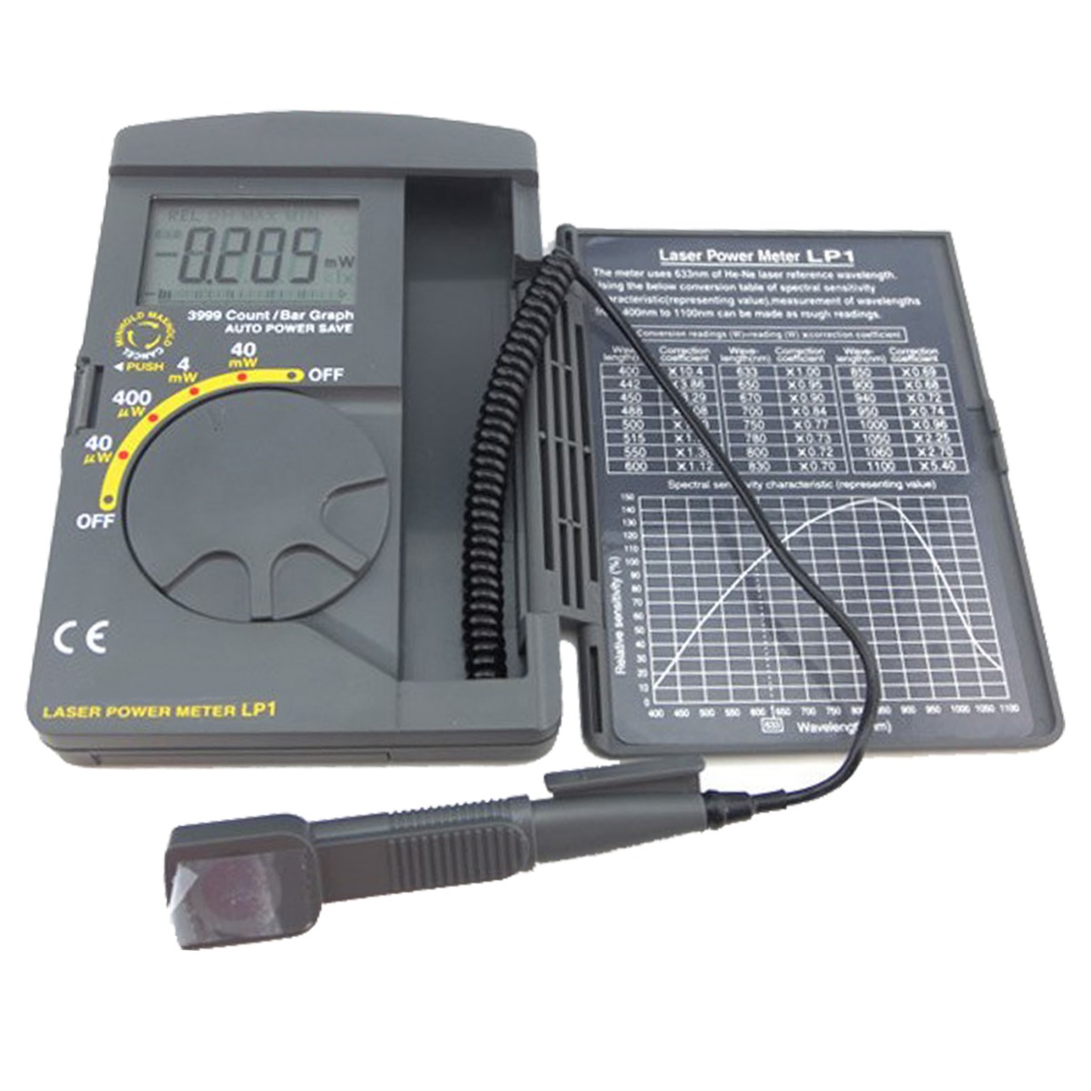 Compteur de puissance laser optique numérique SANWA LP1 40mW 400 ~ 1100nm capteur optique de gamme