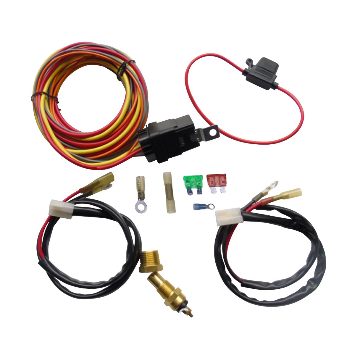 Kit de harnais de relais de câblage de ventilateur avec capteur 185fh frh 40 / 50 ampères pour spal