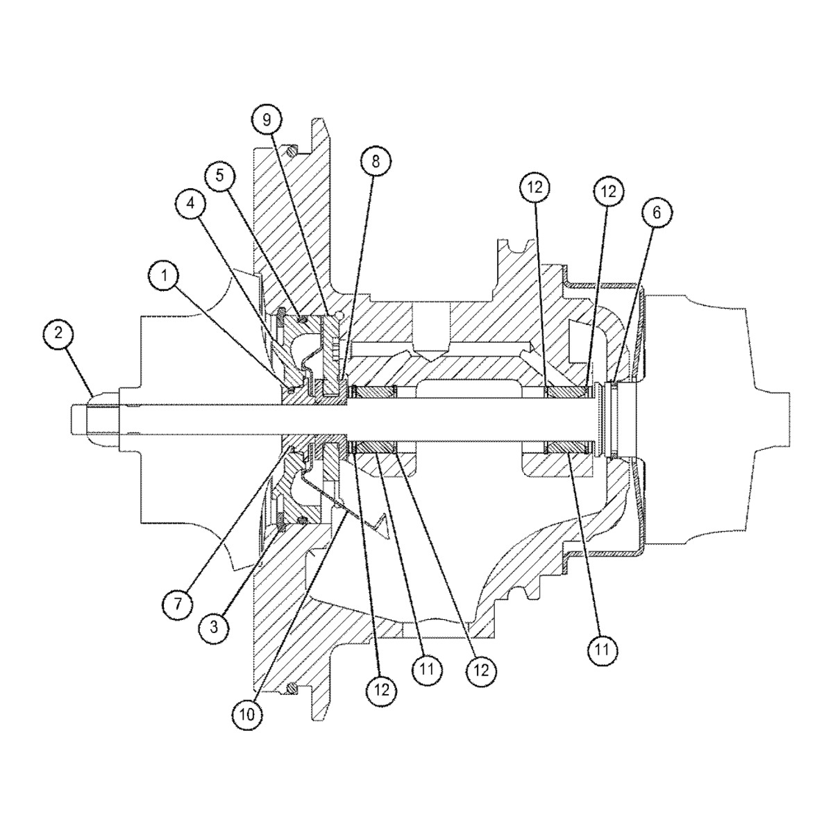 Élément de filtre du turbocompresseur 204 - 1530 Pour Caterpillar