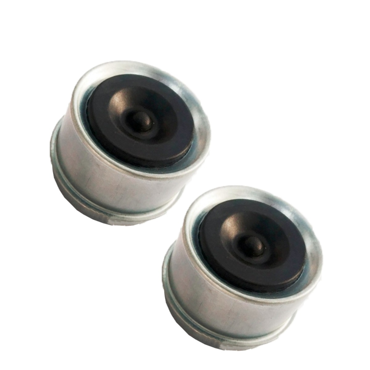 2pcs 1.98" pouces capuchon anti-poussière avec bouchon en caoutchouc pour moyeu de roue d'essieu de remorque