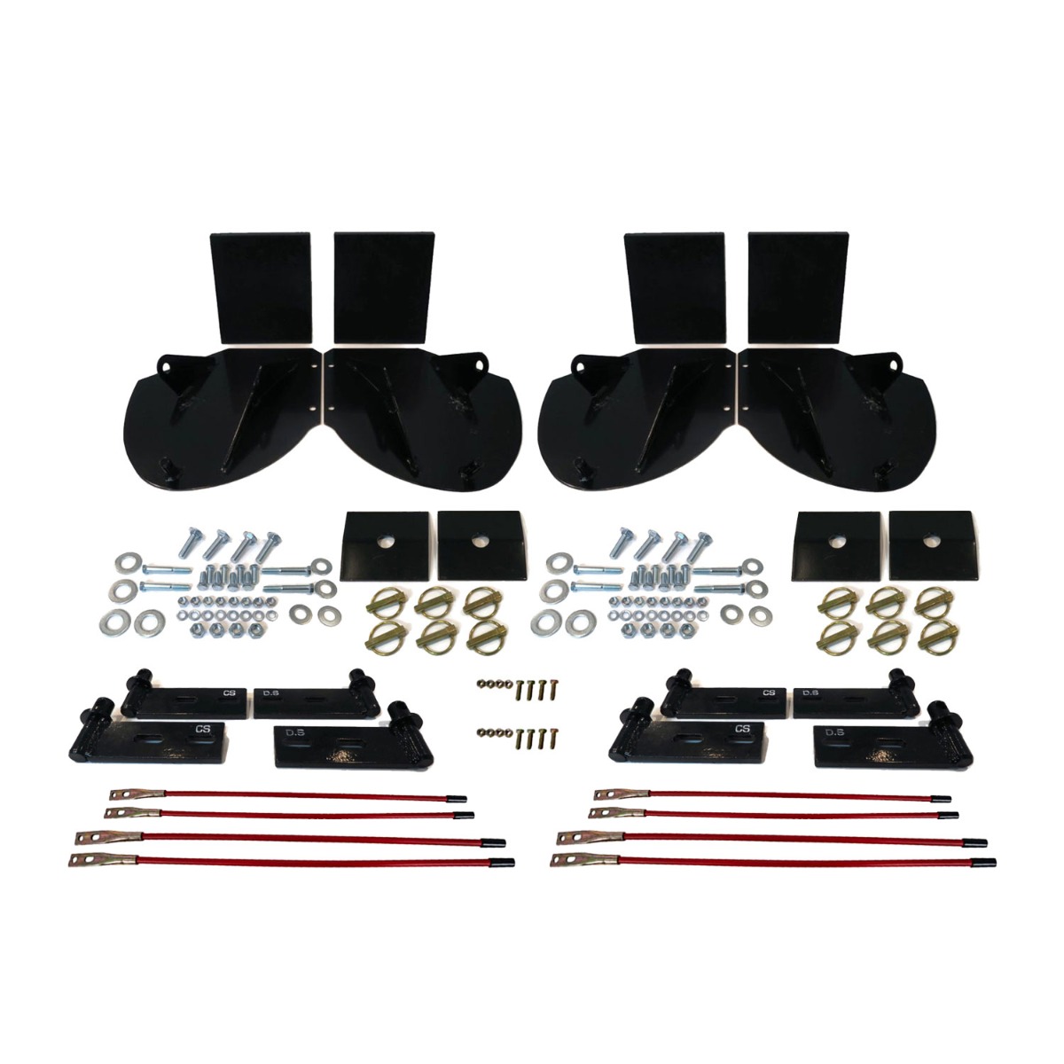 2 kits d'extension de lame Pro-Wing PW-22 avec ensembles de guides de lame 36" 1308110 et 27" 1308200 pour Buyers Products