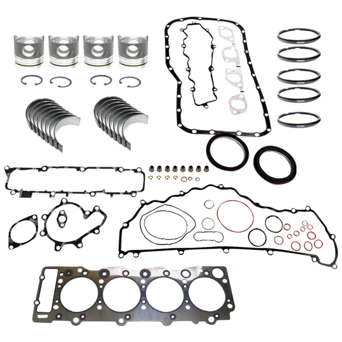 Kit de reconstruction Kit de piston Kit de joint complet pour Isuzu