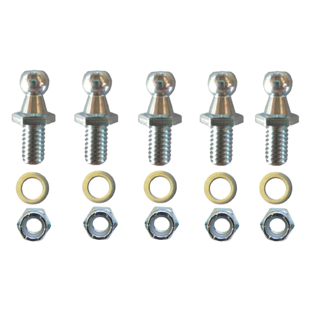 Goujon à billes avec ferrures 5/16-18 filet de vis 1/2" tige longue 10mm pour supports d'ascenseur