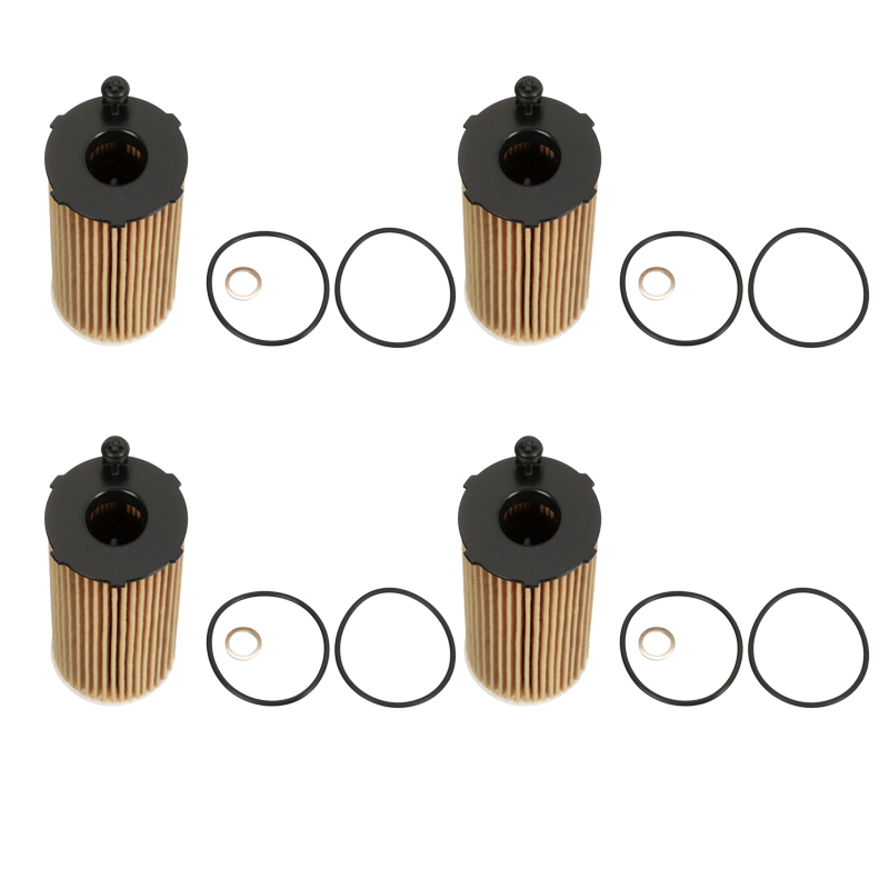 4 x filtre à huile avec joints toriques et joints de bouchon de vidange 26320-3N000 pour Hyundai