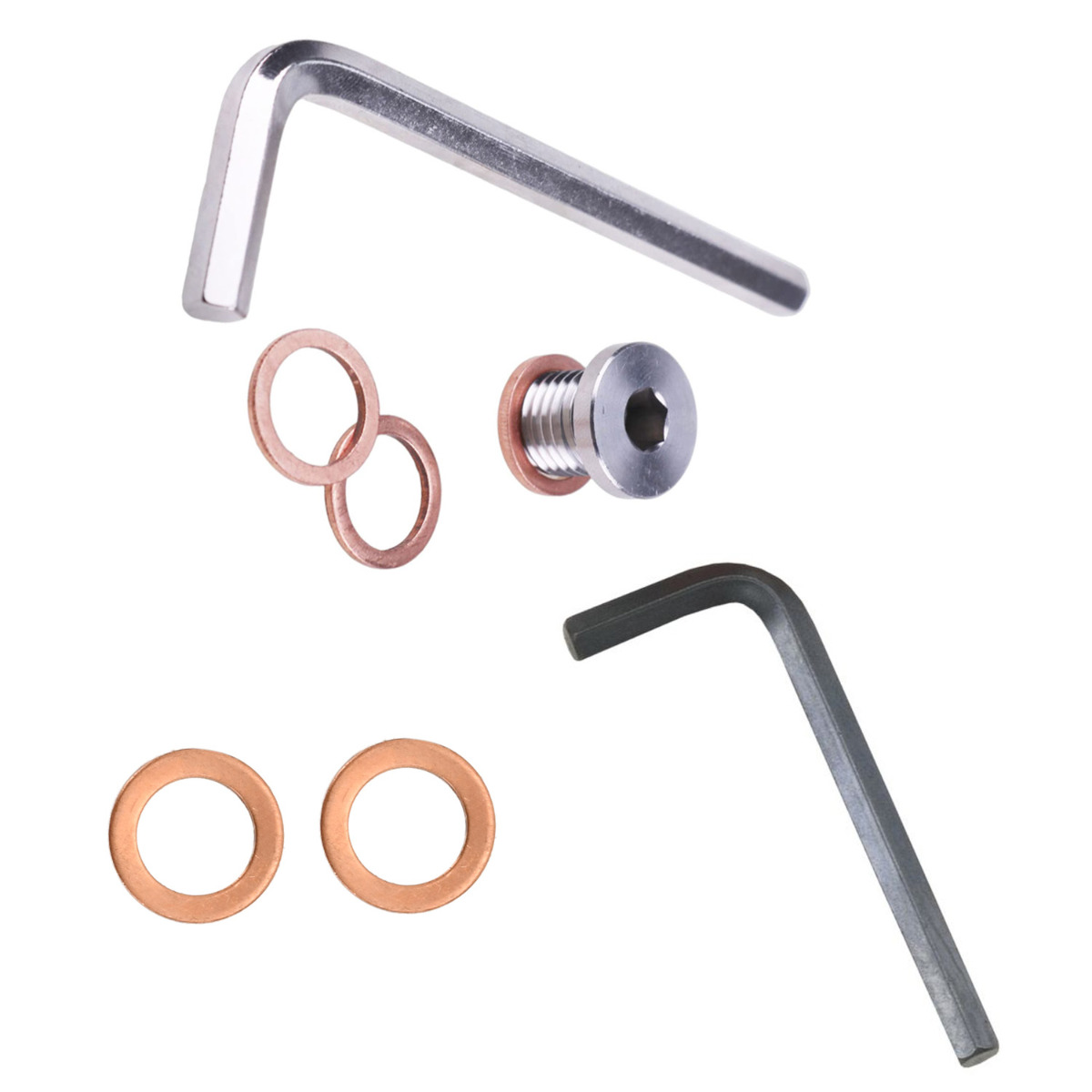 Bouchon de vidange d'huile moteur 1/4'' avec 3 rondelles et clé hexagonale 7052306 pour Polaris