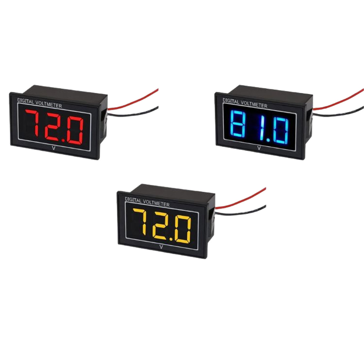Voltmètre numérique étanche compteur de batterie LED pour voiturette de Golf