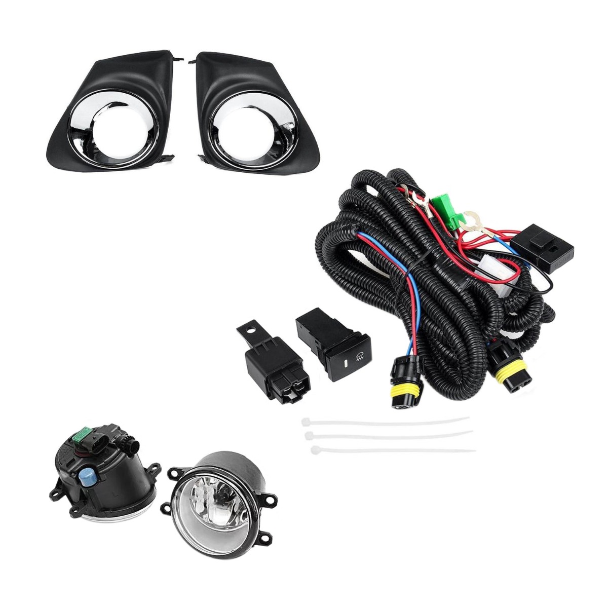 Pare chocs avant Feux antibrouillard avec ampoule Kit interrupteur LIHD001020 pour Toyota