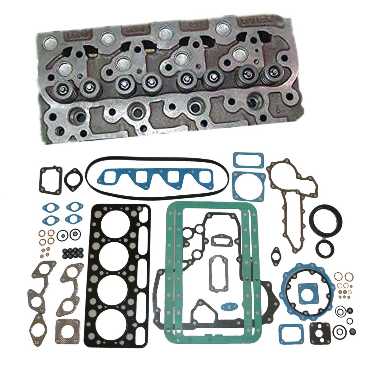 Culasse complète et joint d'étanchéité V1702TLP pour Kubota