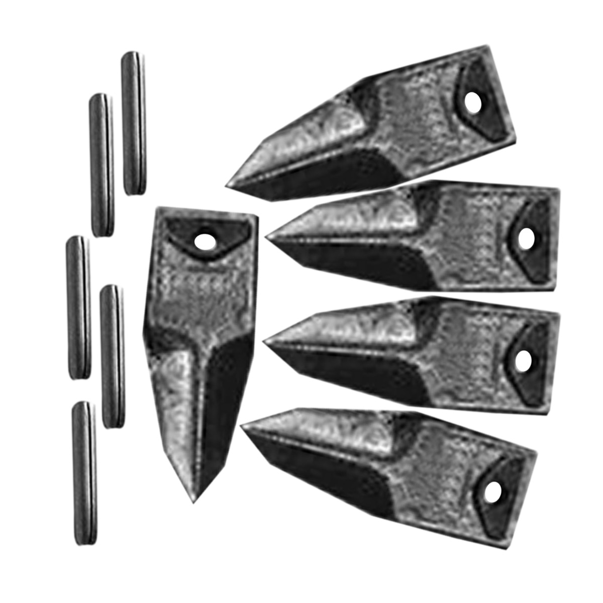 Dents de seau Tiger simples 156LPN, broches longues X156T pour Hensley
