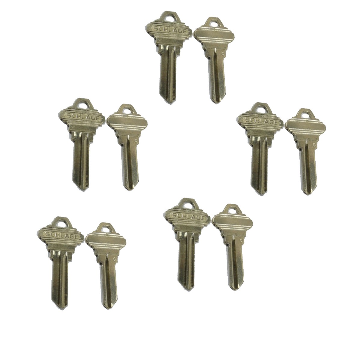 Ébauche de clé 10 pcs. SC-1 pour serrures