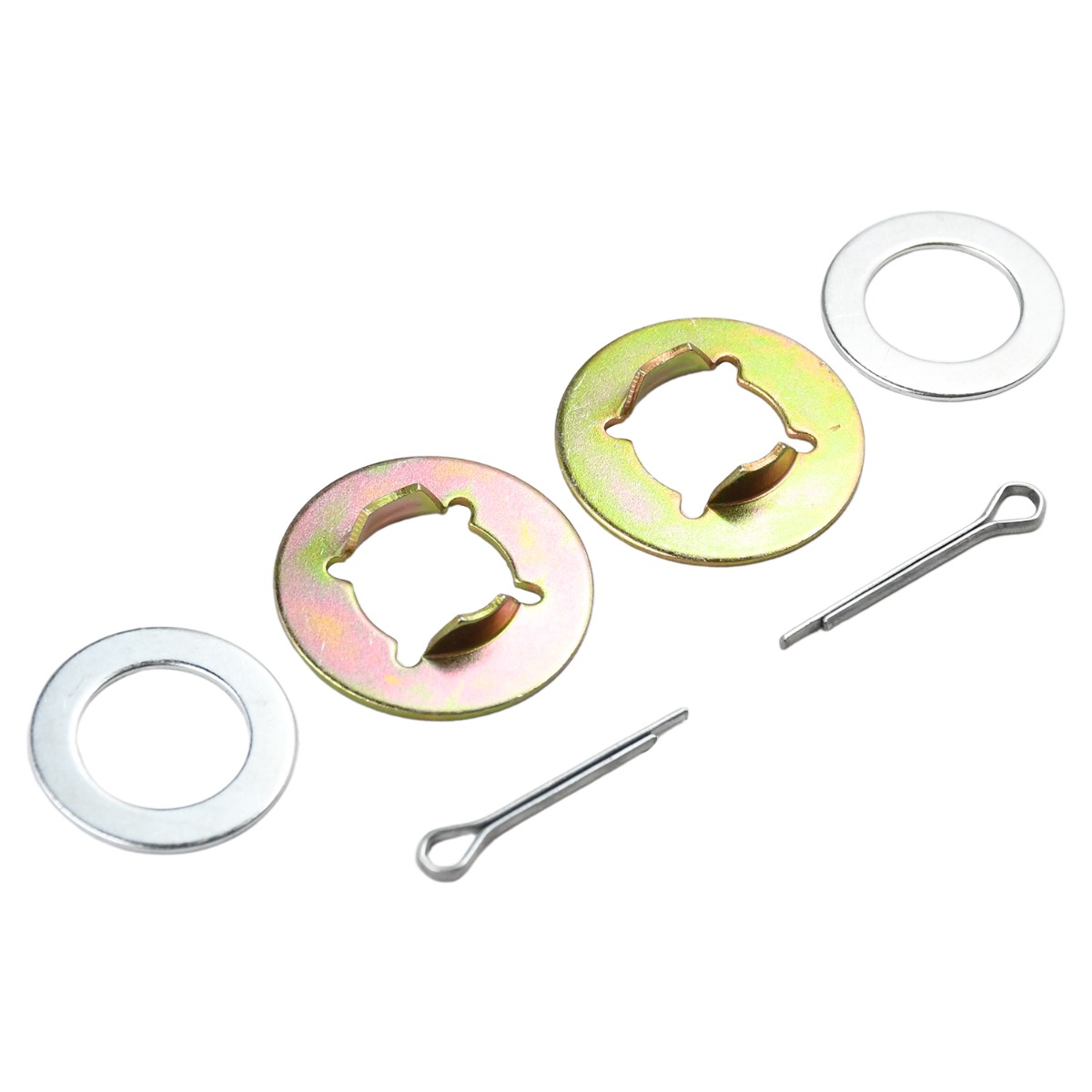 2 pieces Kit de reconstruction de roulement de roue avant, rondelles de roue d'essieu avant et goupilles fendues 714-0162 736-04228B 736-0237 pour Cub Cadet