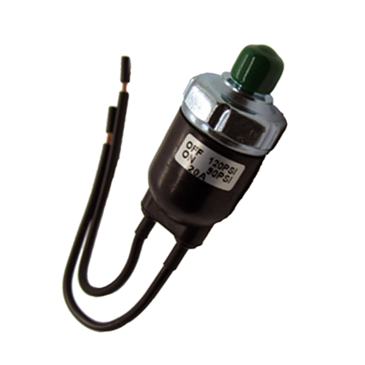 Pressostat pour Compresseur d'air Avec Fils 12V/24V 20A 110-140PSI 1/8" NPT