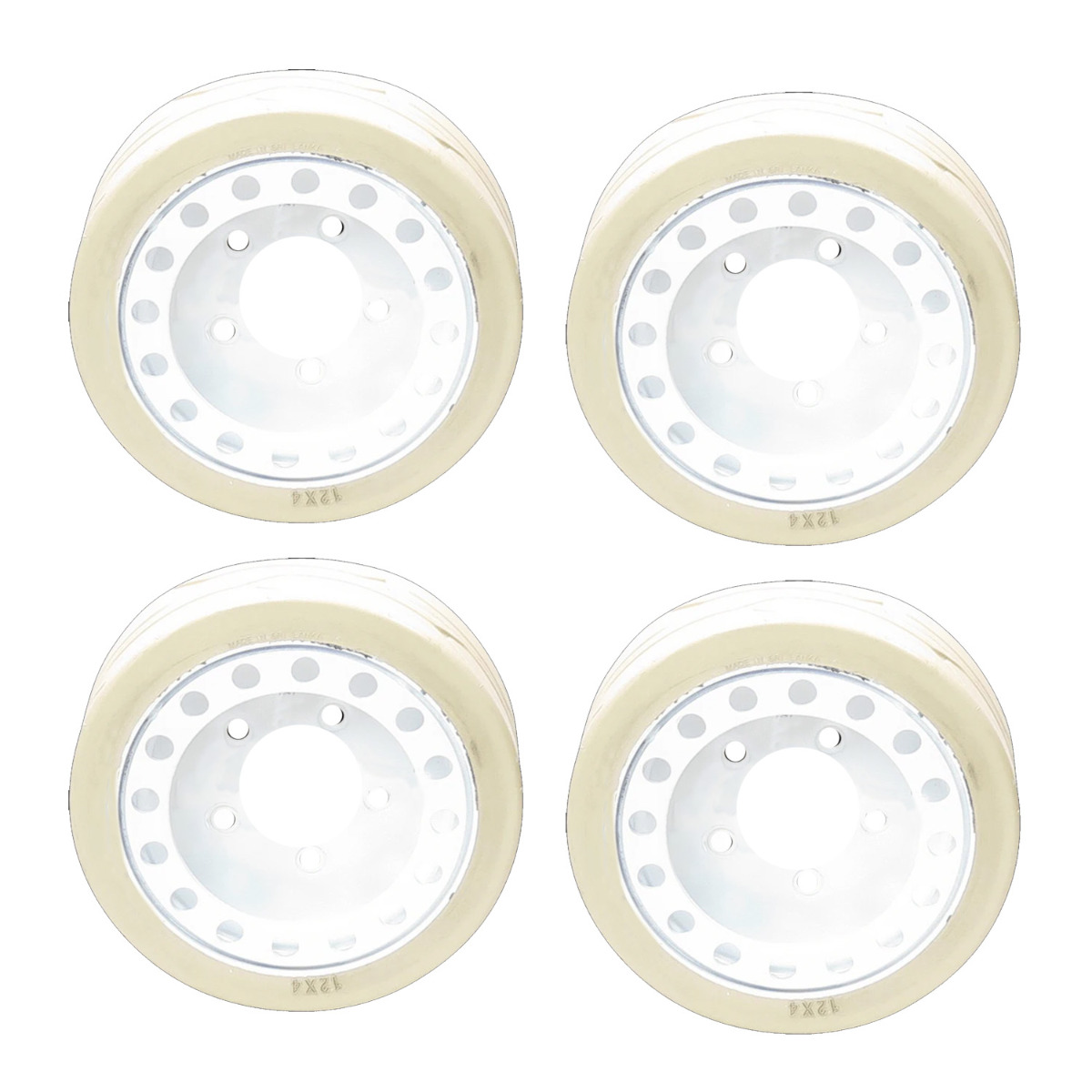 Moule 4 Pièces sur Roulette Blanc 200 x 8 158438 Pour Skyjack