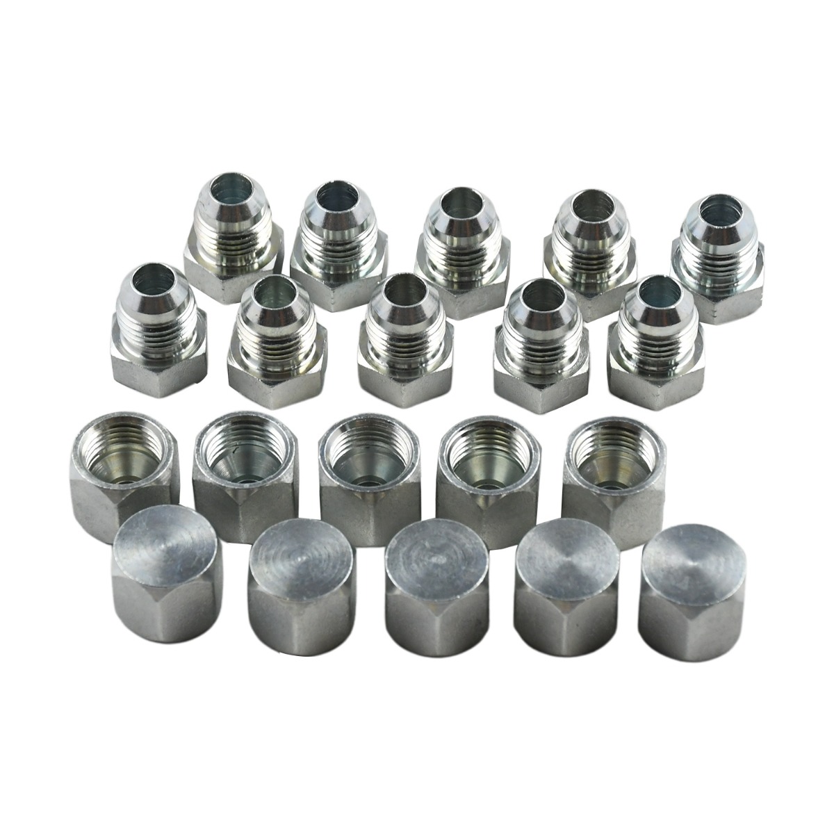 Connecteur adaptateur hydraulique JIC Cap Plug, 10 paires 2408–06 pour Parker