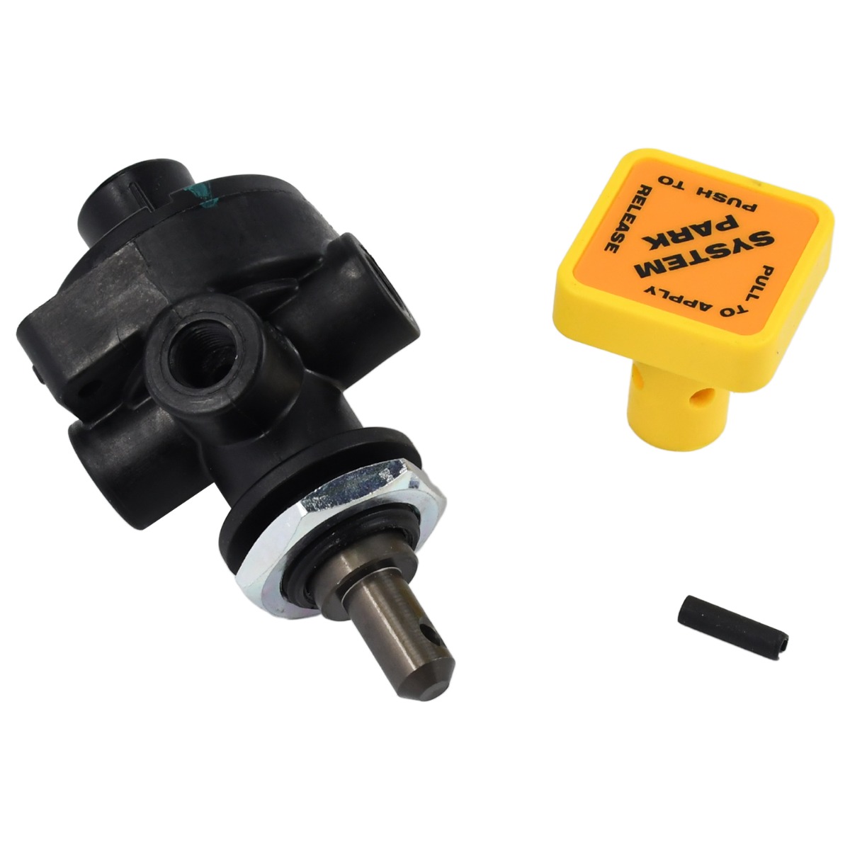 Valve de frein d'urgence Push-Pull Park KN20021 avec bouton KN20903, compatible avec port NPT 1/8", système de pression pop 35 PSI, Park Remplace H-30158 1676738C1