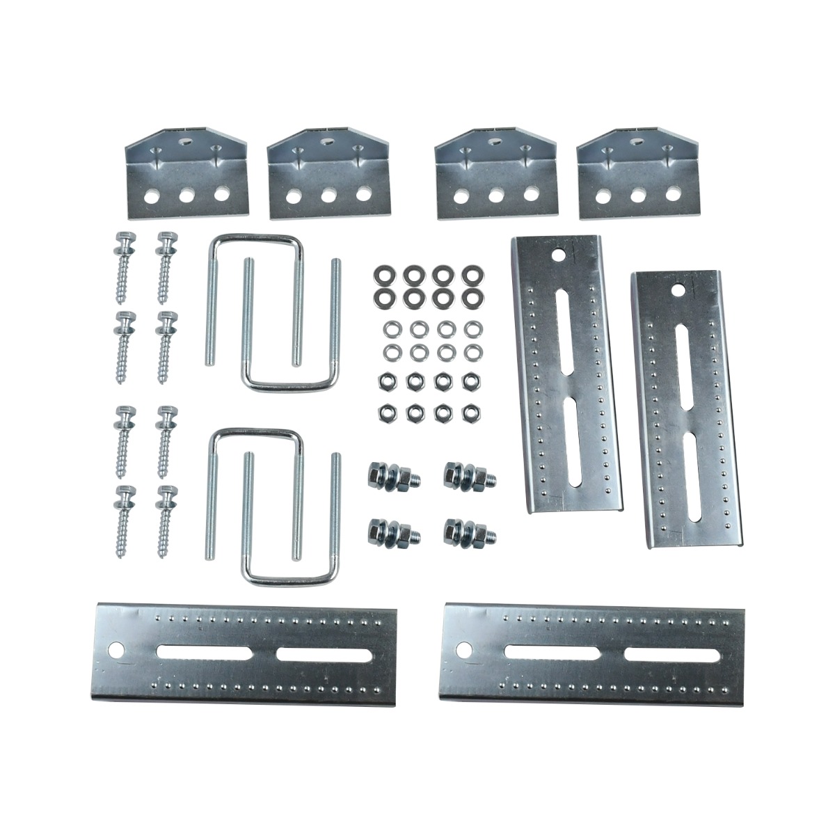 Kit de support de couchette pivotant galvanisé de 8" avec matériel pour barre transversale de remorque de bateau de 3x3", 2x3", 1,5x3", kit de support de couchette de remorque de bateau (4 pièces)