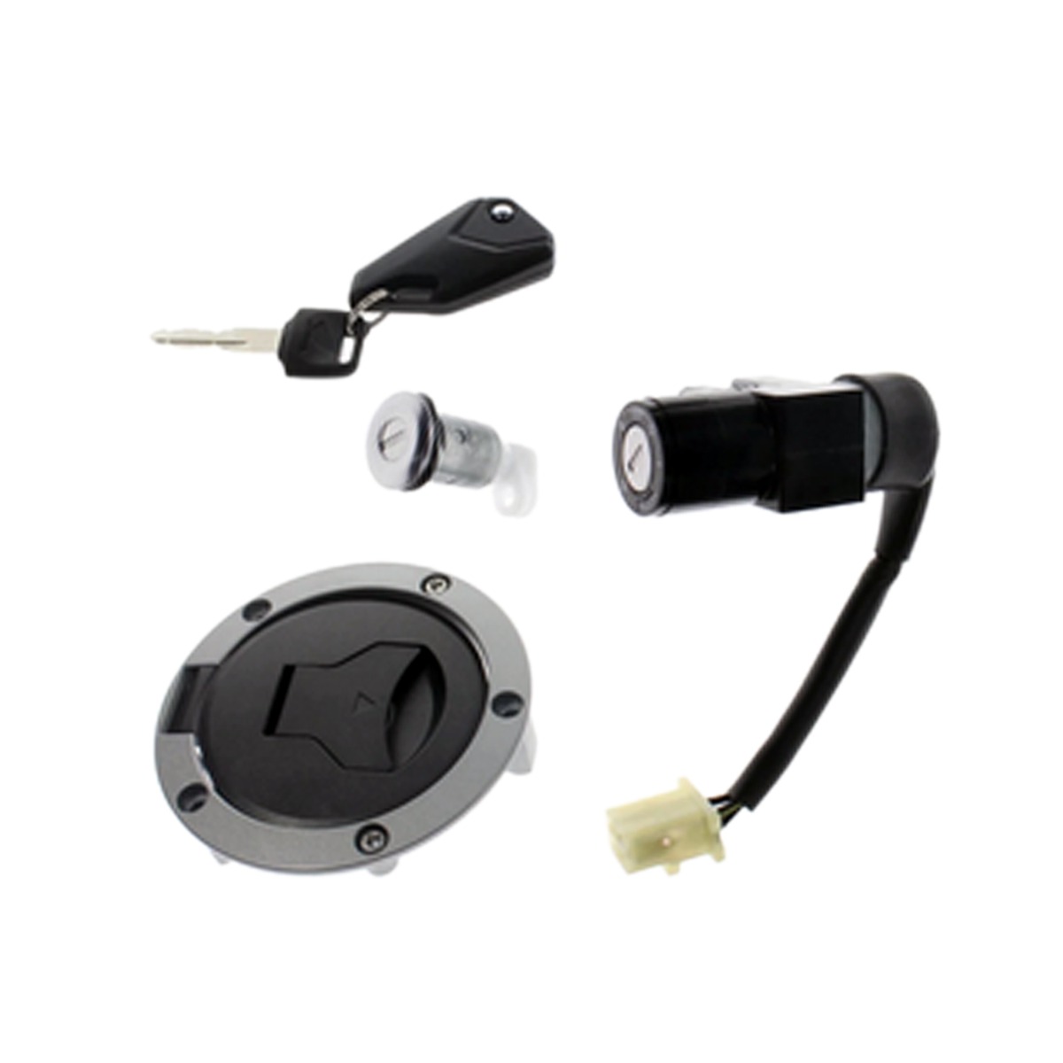 Contacteur d'Allumage Carburant Bouchon de Réservoir Siège Serrure et Clé Set 35010-K26-B03 pour Honda