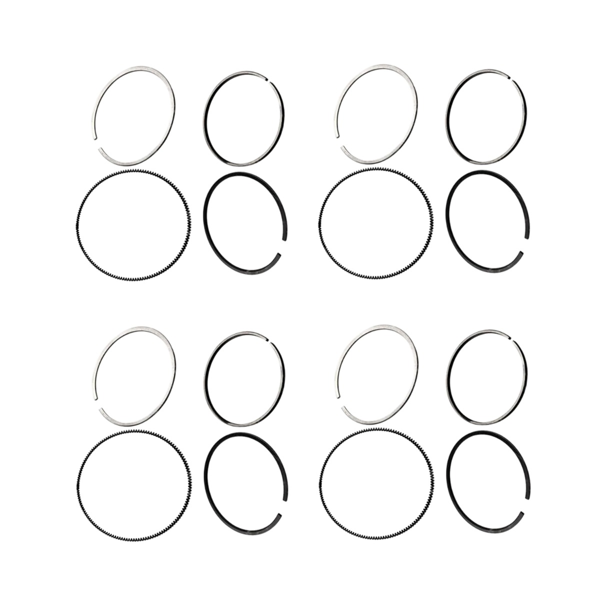 Jeu de 4 Segments de Piston 1G924 Pour Kubota