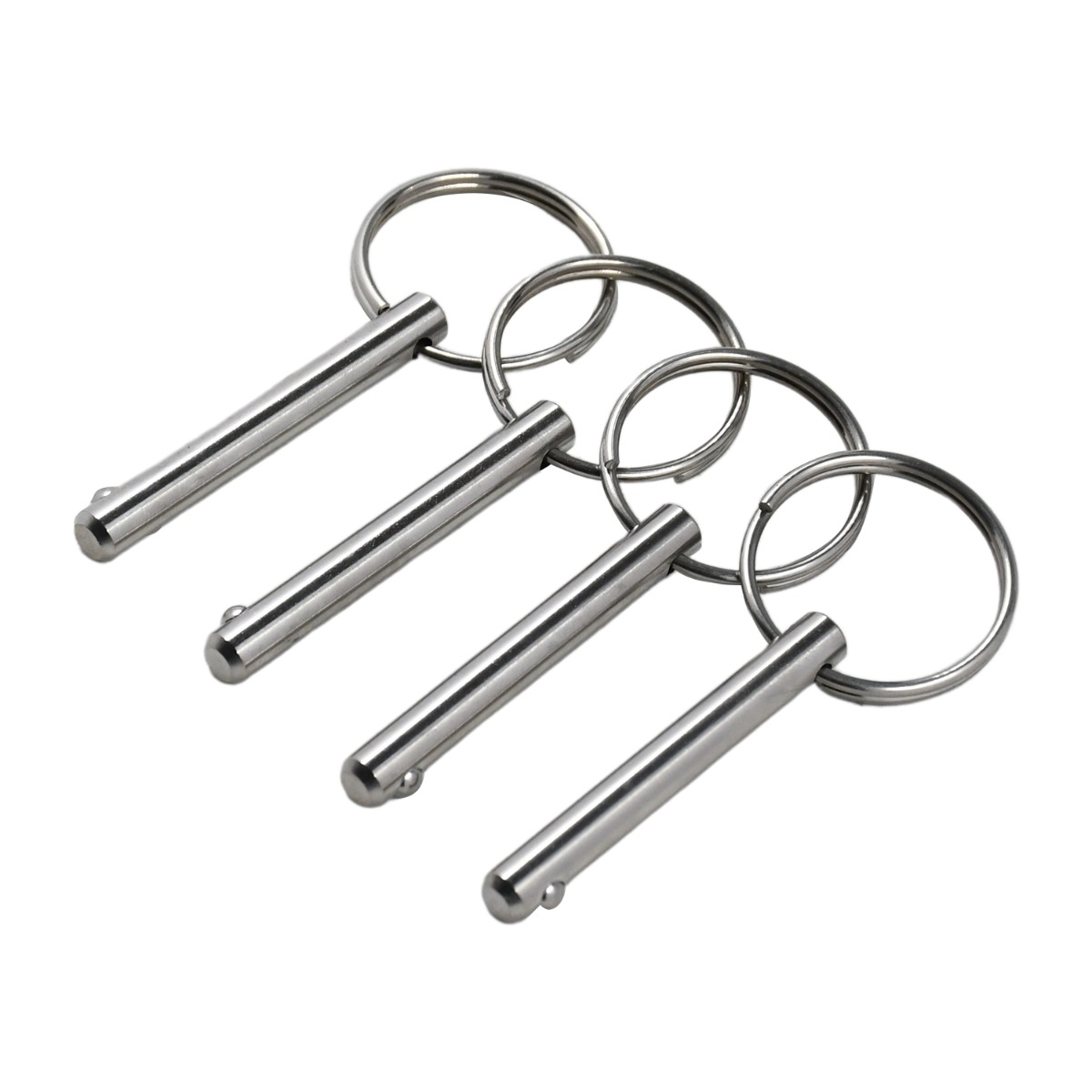 Diamètre de la goupille à dégagement rapide 1/4" (6,3 mm) ; longueur totale 2" (51 mm) ; longueur utile 1,5" (38 mm)