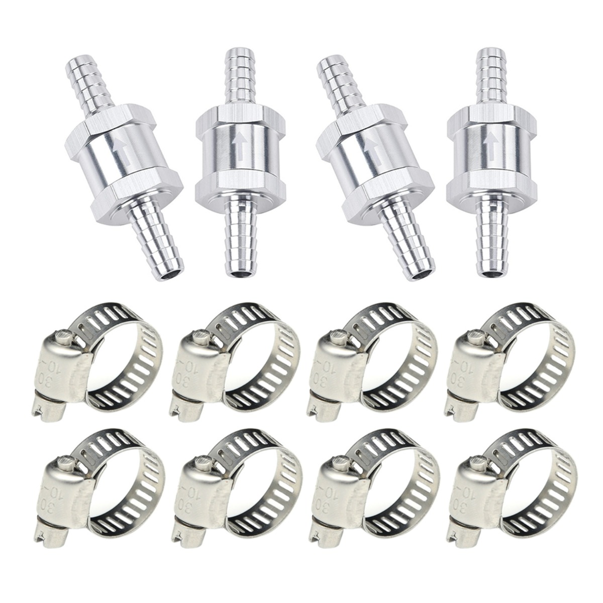 4 pièces clapet anti-retour 8 pièces jeu de colliers de serrage 5/16-MD pour systèmes basse pression de carburateur