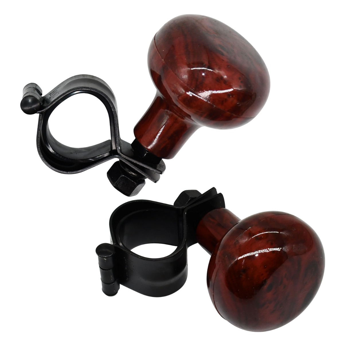 Lot de 2 boutons rotatifs pour volant en similibois avec poignées électriques