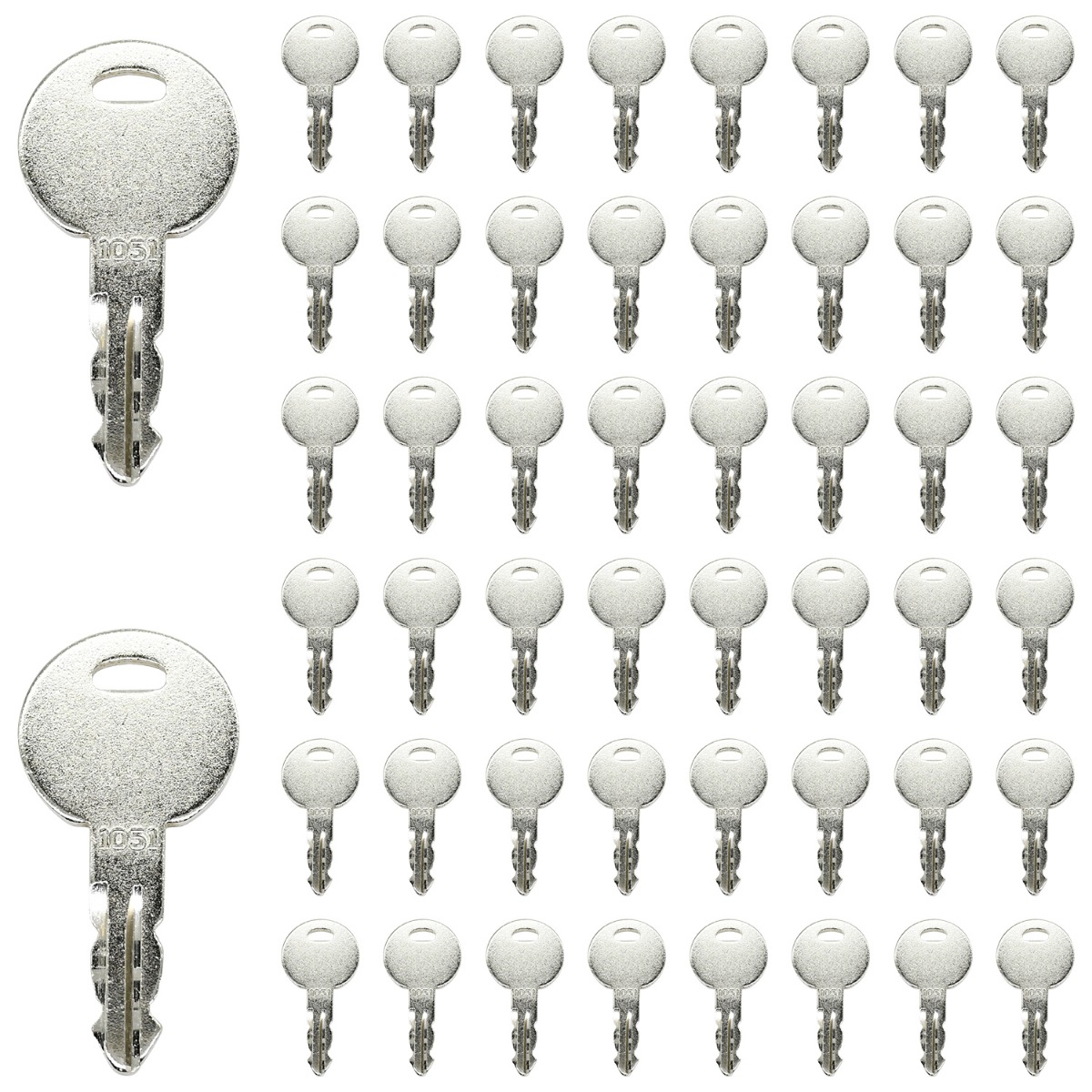 50 pièces de rechange de clé de contact 1051 pour Thwaites