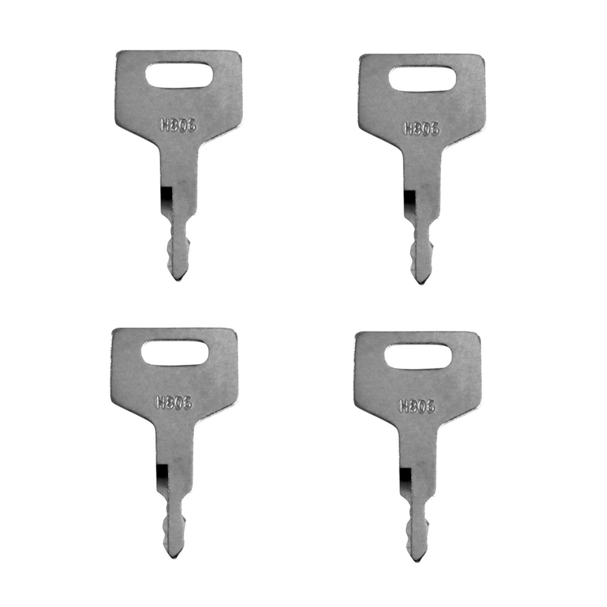 4 clés de contact 17001-00019 pour Takeuchi