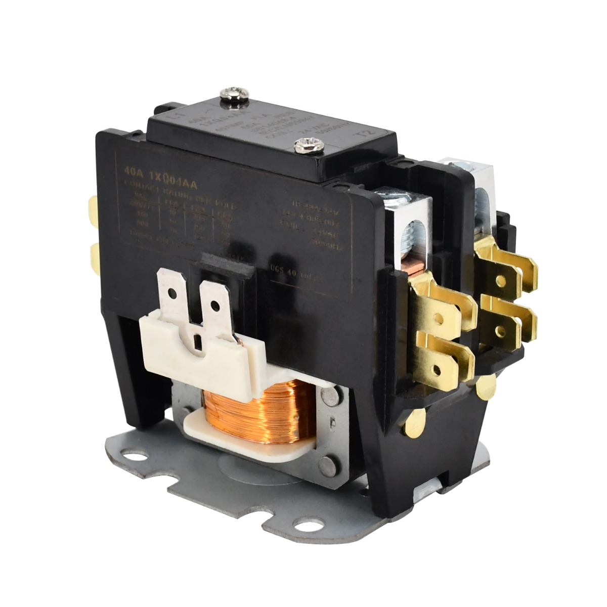 Contacteur de condensateur 1 pôle 30A 24V pour climatiseurs Contacteur de condensateur 1P-30A-24V AC
