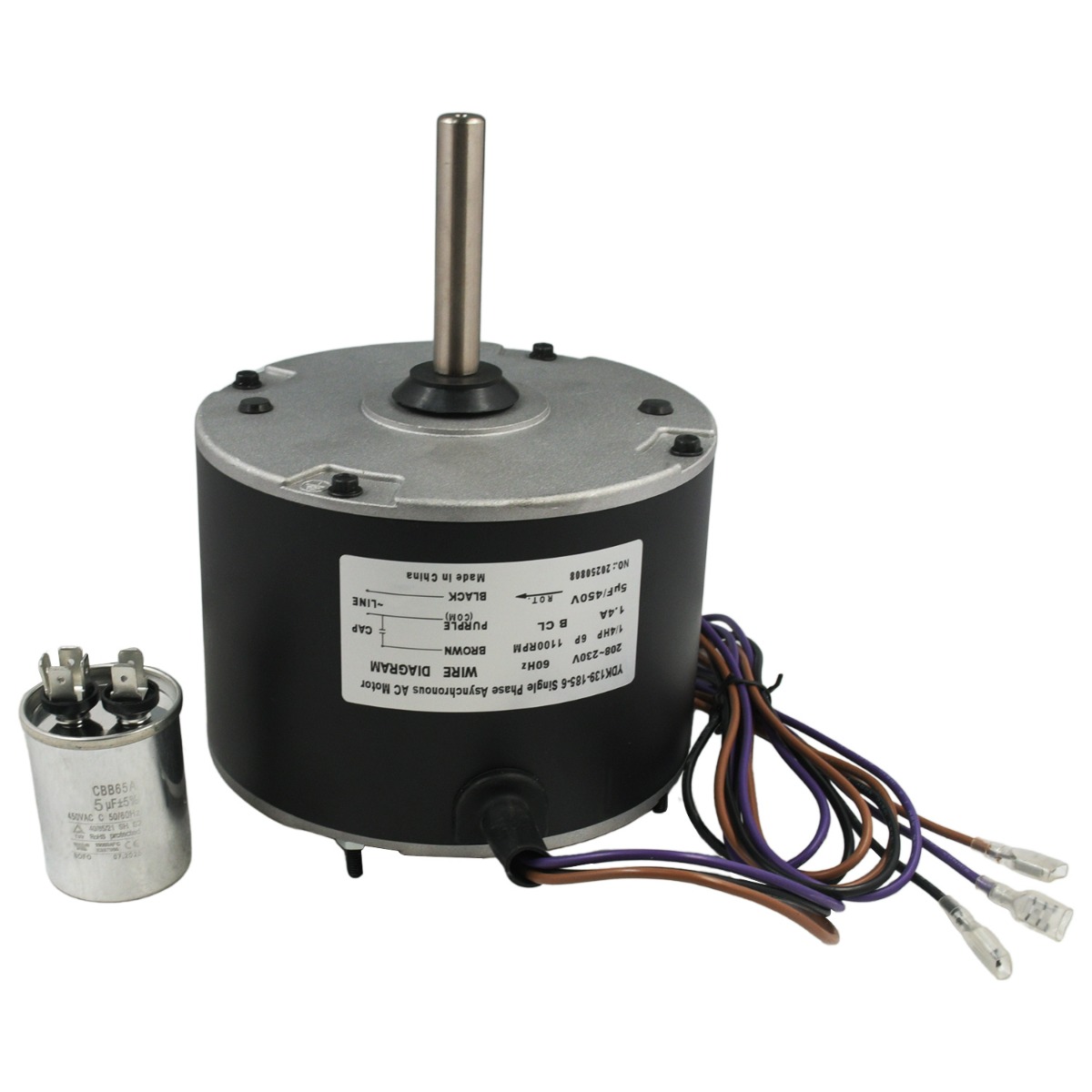 Moteur de ventilateur à condensateur 208-230 V 0131M00018P pour Goodman